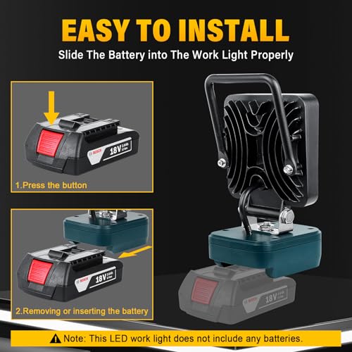 Lámpara LED para camping y pesca Willpower compatible con Bosch 18V 6