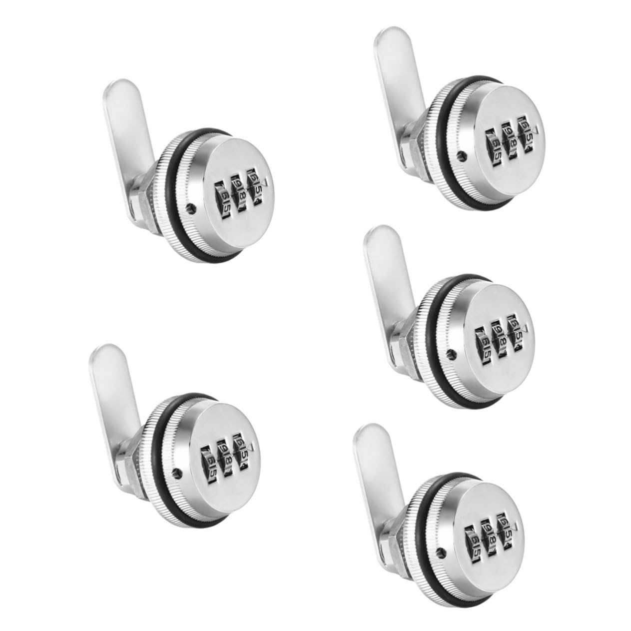 Uonlytech 5pezzi Serratura Per Armadietti Con Combinazione Tre Cifre Sicurezza Avanzata Per Armadi e Scatole Elettriche Design Elegante e Resistente Facile Installazione e Versatilità Uso
