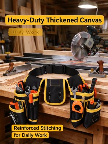 ChayWillow Magnetic Tool Belt Pouch Heavy-Duty Canvas Electrician Bag - image 3