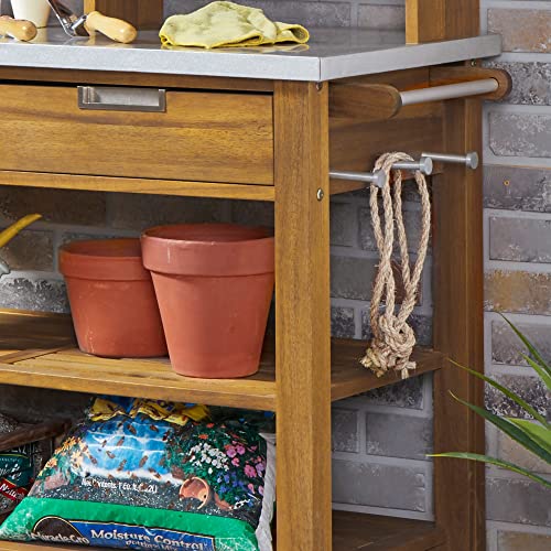 Homestyles-Maho-Potting-Bench-Brown Homestyles Maho Potting Bench Brown