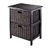 Winsome Omaha Storage/Organization 2 Baskets Black/Chocolate