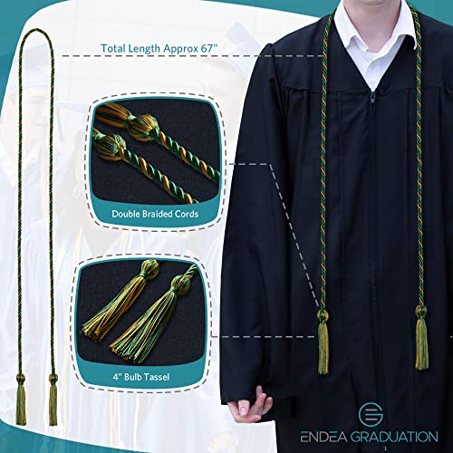Image of Endea Graduation Single Honor Cord Two-Color (Green /Gold)