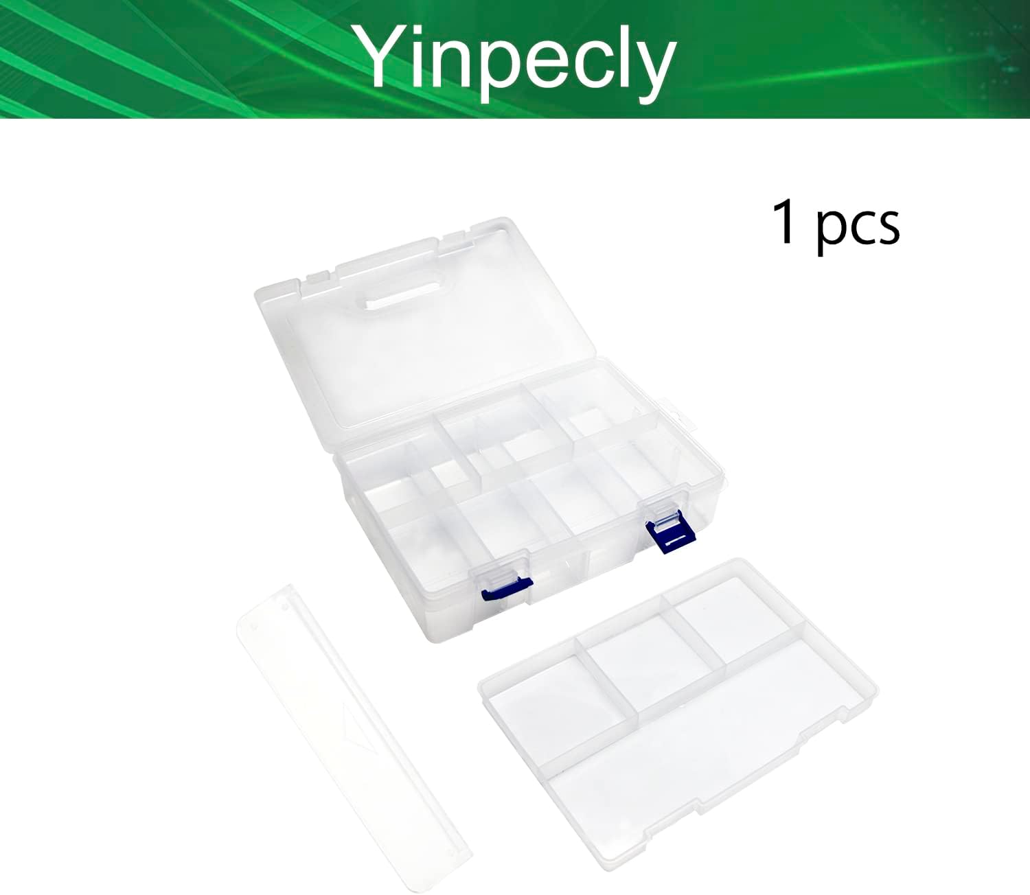 Component Storage Box - PP Electronic Component Containers Tool Boxes Transparent 9.06" x 6.30" x 2.36"(LxWxH),1pcs