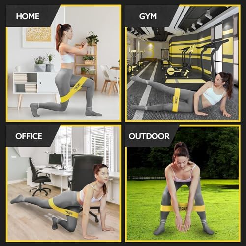 Fabric Resistance Bands for Working Out, 5-Band Set for Legs and Glutes - 4