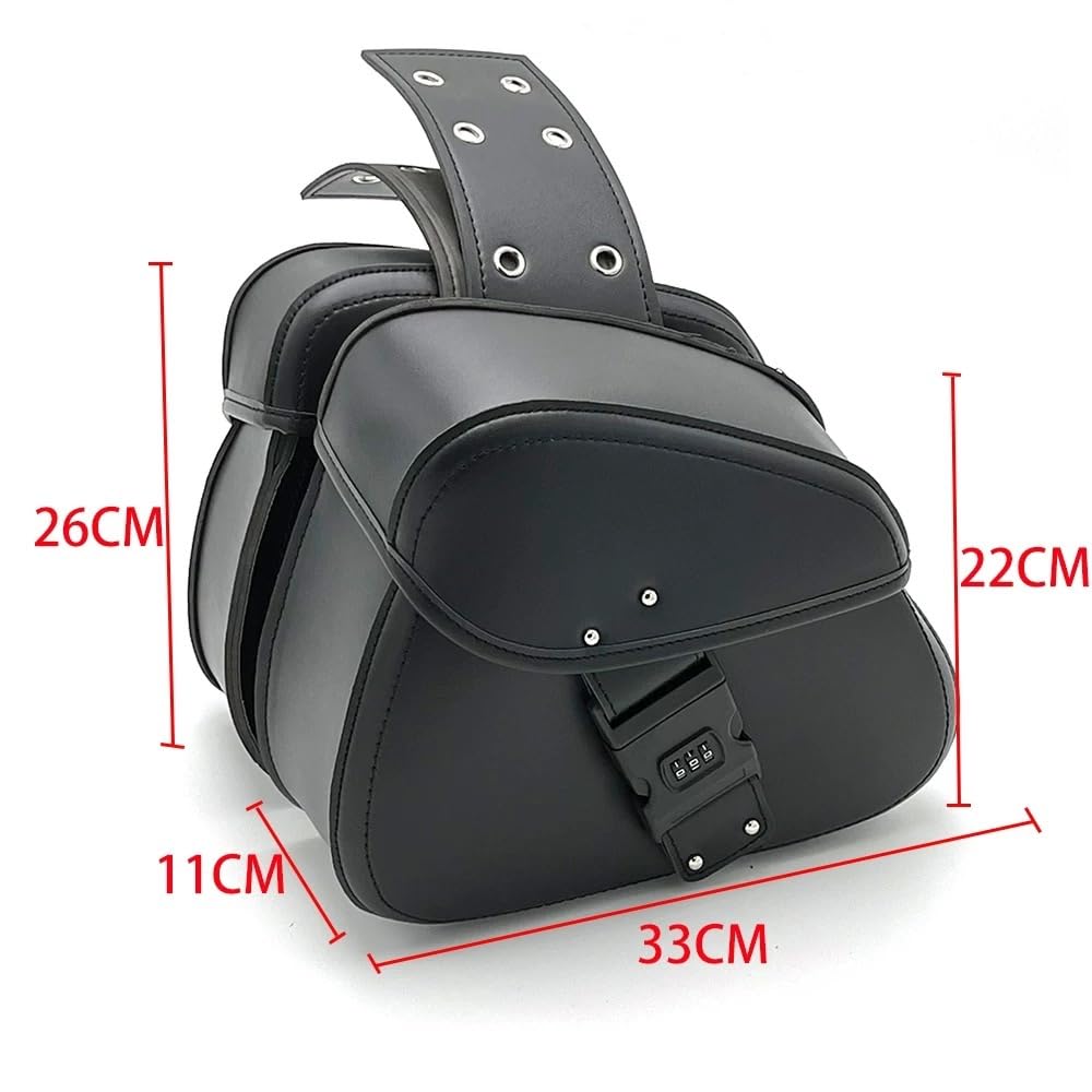 Motorrad-Satteltaschen-Satteltaschen Softail PVC Leder für Harley Sportster Wasserdicht