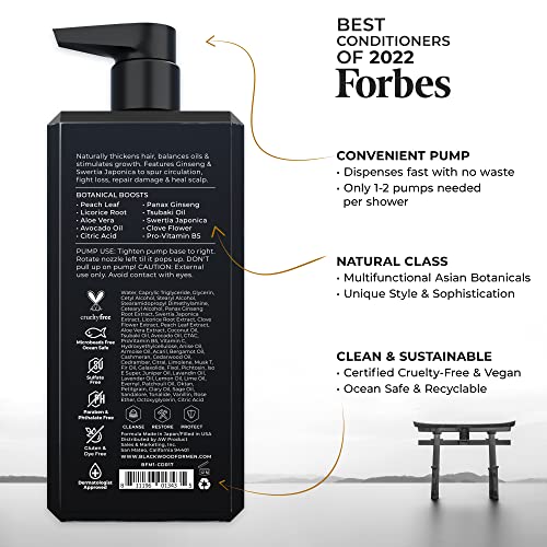 Blackwood For Men Active Man Daily Conditioner - Men's Vegan & Natural Thickening Conditioner For Hair Loss & Dandruff - Deep Treatment For Shine - Sulfate Free, Paraben Free, & Cruelty Free (17 Oz) #TOP1