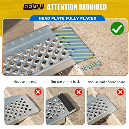 Bejoni 59" L × 9" W Steel Loading Ramp, Tailgate Ramp With Punch, 1300 Lbs/Pair Capacity For Motorcycle, Atv, Truck, Quad, Lawn Mower, Snow Blower, Anti-Slip Waterproof Rustproof, Pack Of 2 #TOP5