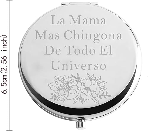 Miniatura 2 de Zuo Bao Espejo de maquillaje Abuela para regalo español Abuela La Mama Mas Chingona De Todo El Universo Espejo compacto Español Abuela Regalo Abuela