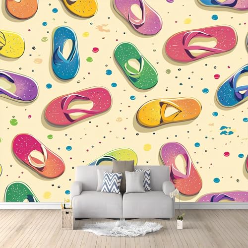 Générique Papier Peint Panoramique Pantoufles Couleur Désert 250x175 cm Poster Geant Mural 3D,...