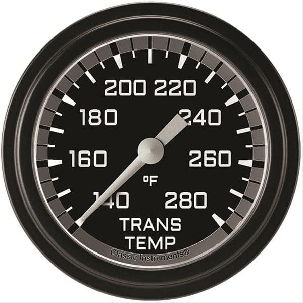 Classic Instruments AX327GBLF AutoCross Gray 2-5/8" Transmission Temperature Gauge