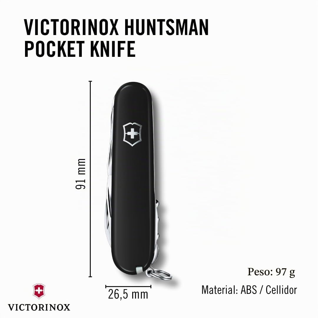 Victorinox Huntsman folding - Cuchillo plegable de acampada, color 360