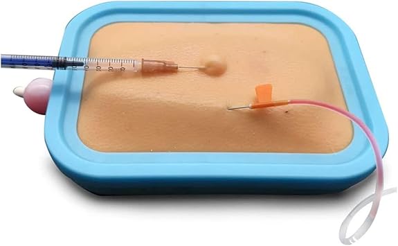 Intradermal Injection Silicone Human Skin Training Model, 2 Pieces Venipuncture Pad, Practice for Nurse Medical Student