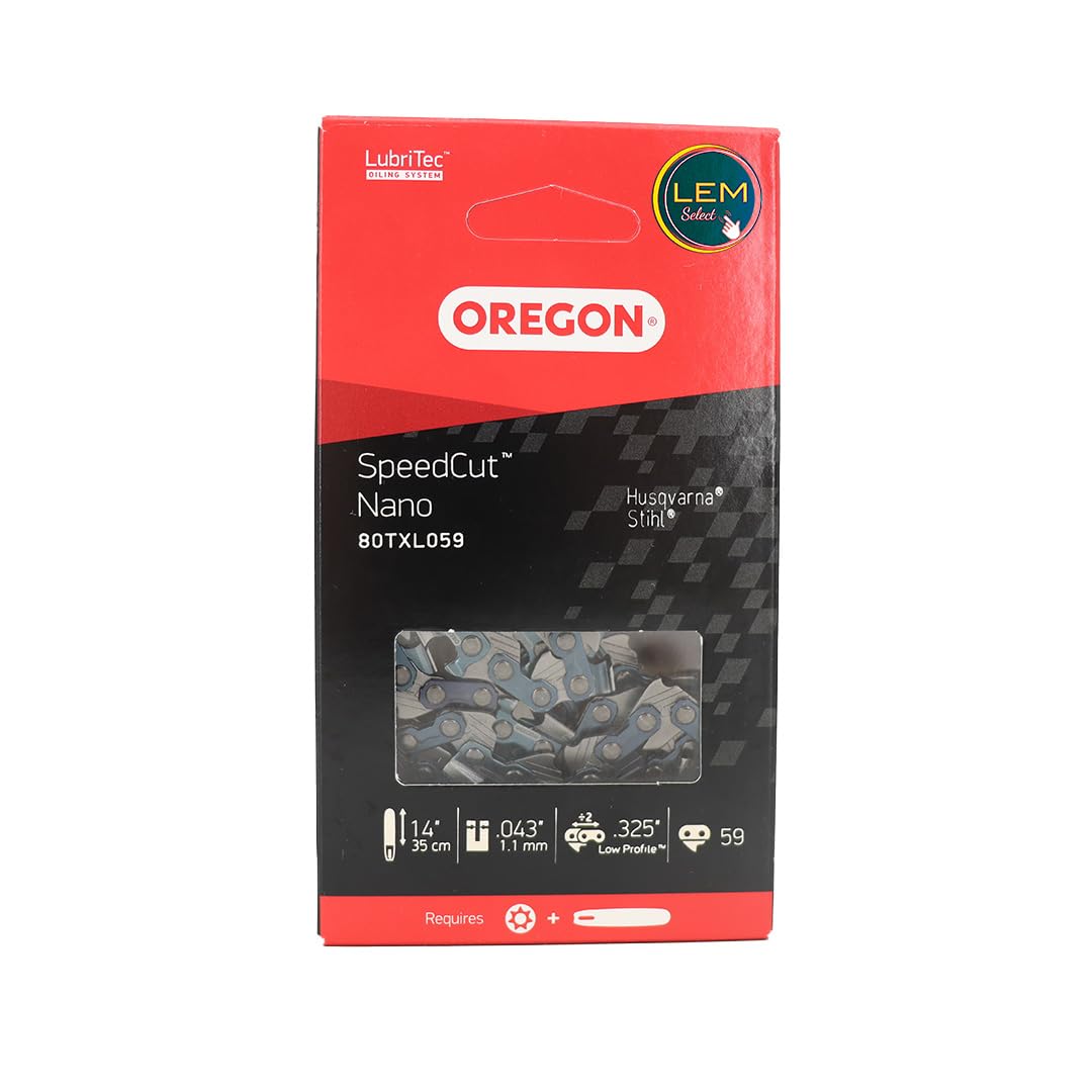 Chaîne de tronçonneuse Oregon .325 59 maillons 80TXL059 - Compatible avec Husqvarna/Stihl