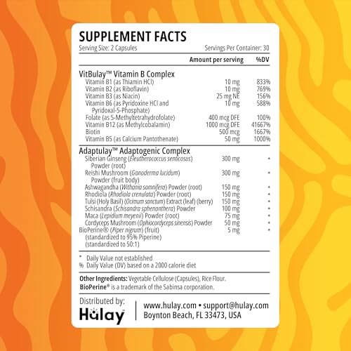 Hulay Energy Pills with Adaptogens