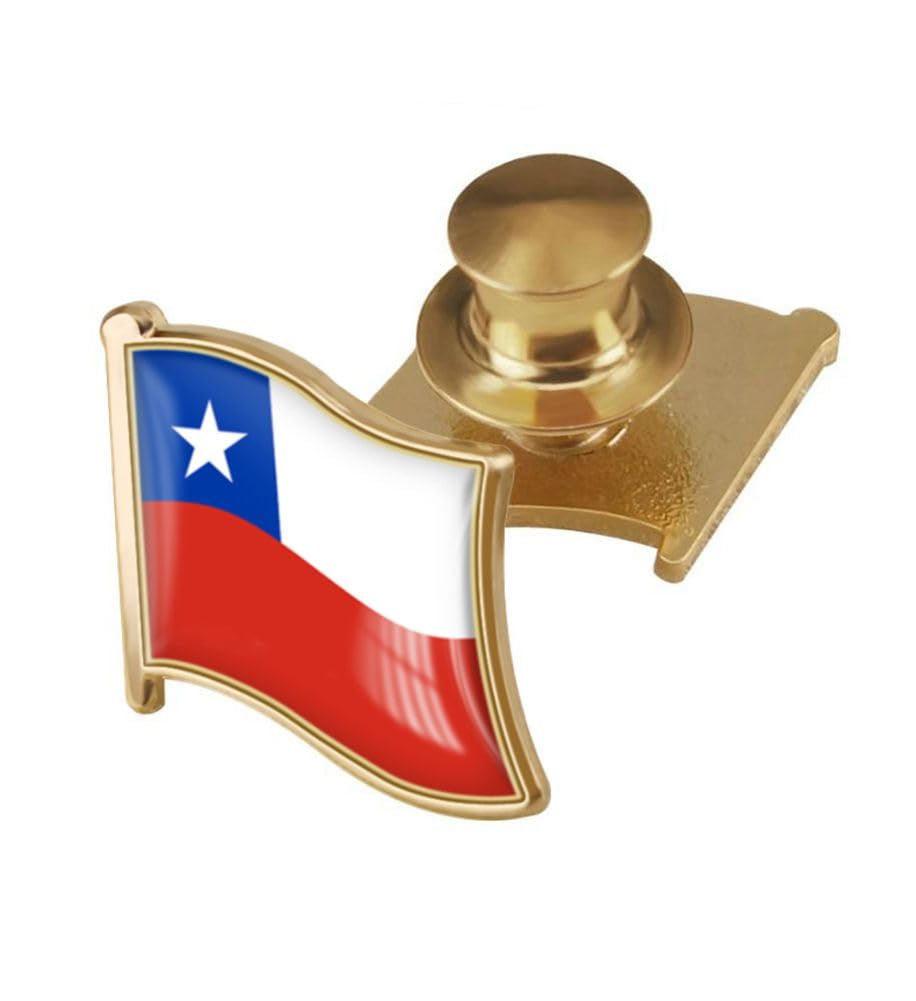 vmcoatdu Country Flag Backs Locking Pin Keepers Locking Clasp Pin Badge International Travel Brooch Metal Alloy Souvenir Pin 0.75x0.7 Inch Small Pin
