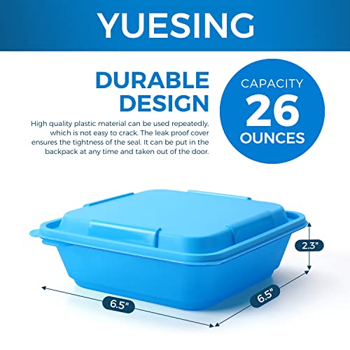 Yuesing [30 Pack Bento Box Plastic Reusable Food Storage Containers With Lids Lunch Meal Prep Container For Food And Salad (26Oz Square Freezer Container For Food) Bpa Free Fridge Dishwasher Safe #TOP1