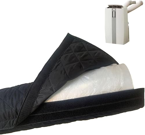 Enfudid Cubierta de manguera de aire acondicionado portátil, cubierta de manguera de CA aislada, ajuste universal para conductos de escape de 5