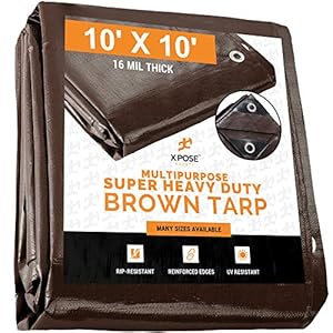 Heavy Duty 16 Mil Brown Poly Tarp