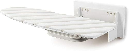 Miniatura 5 de Tabla de planchar montada en la pared, tabla de planchar plegable de 37.4 x 7.55 pulgadas, estación de planchado giratoria de 180 para el hogar,