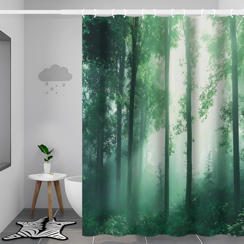 Rideaux de douche imperméables anti-adhérence avec ourlet lesté lourd - 4