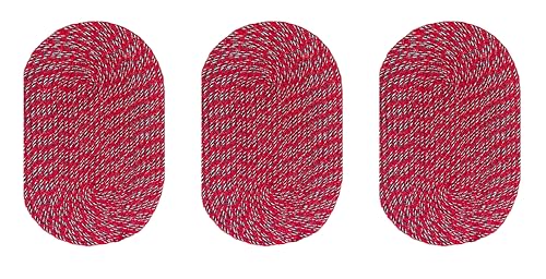 Image of Doormat for Home|Handmade Cotton Doormat | Quick Dry, Washable Door Mat for Home, Bathroom & Bedroom (33X53 CM)(Red-3)