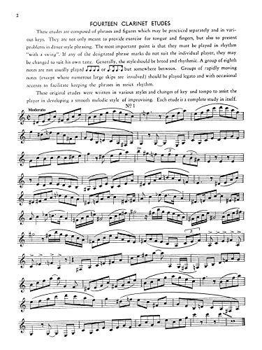 Artie Shaw's Jazz Technic, Bk 2: Fourteen Clarinet Etudes