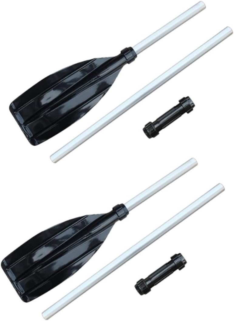 2pcs Detachable Kayak Paddle Set Aluminum Alloy Shaft Rubber Blades Lightweight and Portable Paddles for Kayaking and Boating