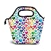 Borsa termica per il pranzo in neoprene con cuori arcobaleno Borsa termica per il pranzo a forma di cuore, per donne, uomini, picnic, scuola, lavoro, viaggi