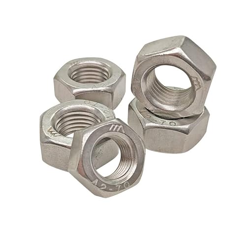 Mutter aus 304 Edelstahl, umgekehrtes Gewinde, Sechskantmuttern, Linkszahnmuttern, Linksgewinde, Feingewinde, Sechskant, M8~M24-M12x1,25 (1 Stück) Cover