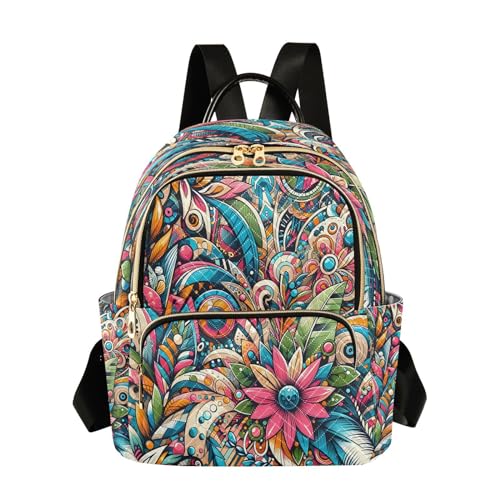 Image of ALAZA Fashion Flower Floral Women Backpack Purse Ladies Fashion Shoulder Bag Daypack Travel Bag 7.5L