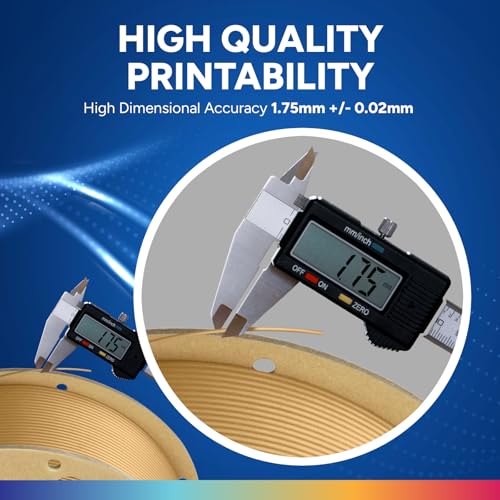 Image of OVERTURE PLA Plus (PLA+) Filament 1.75mm, Stronger & More Durable, Professional Toughness 3D Printer Filament 1kg (2.2lbs), High Precision + /- 0.02mm, Tangle-Free (Brown)