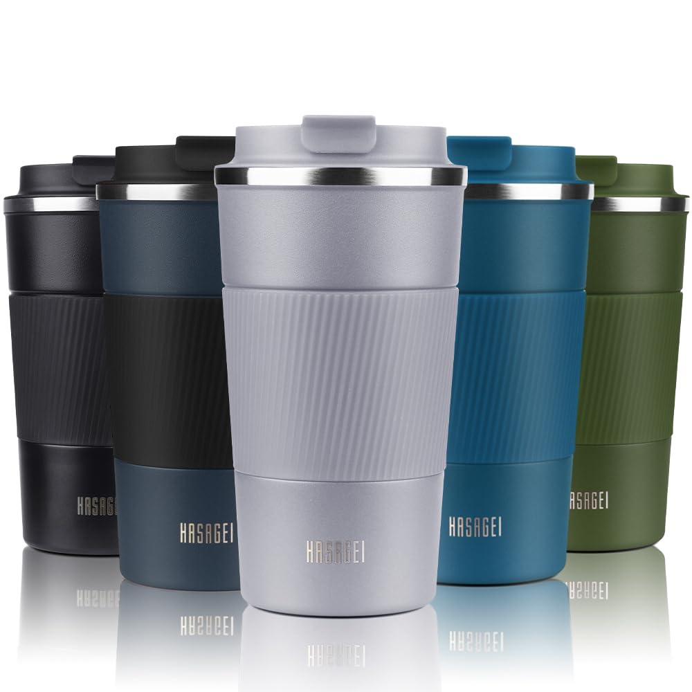 HASAGEI Travel Mug, Insulated Coffee Cup with Leakproof Lid