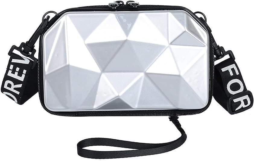 3D Sling Box Bag/Forever Young Sling bag/Cross body Shoulder bag/Stylist Cosmetic Bag/Women Sling Bag/Trendy Suitcase Type Bag For Girls (white)