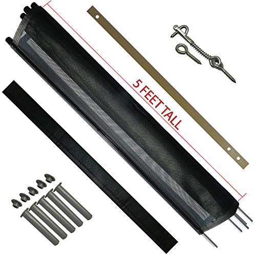 Life Saver Pool Fence VF110P-5 DIY Pool Fence Section, Black