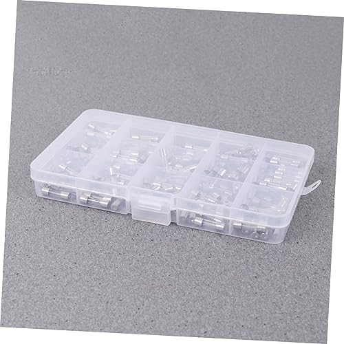 Hemobllo kit de fusibles de vidrio surtidos 150 unidades 5x20mm 250v 0.1a-20a con estuche plástico organizado miniatura 5
