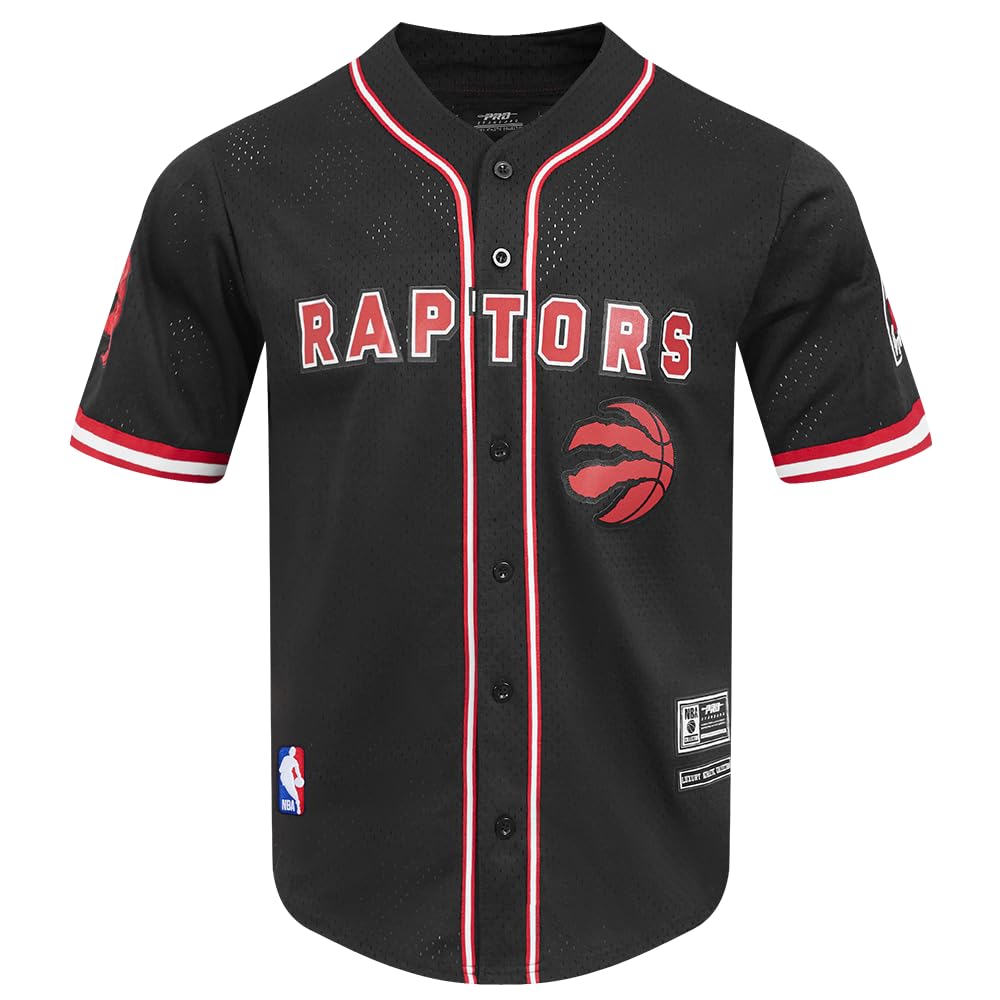 Pro Standard Mens NBA Mesh Button Down Top Black/Red โ image 1