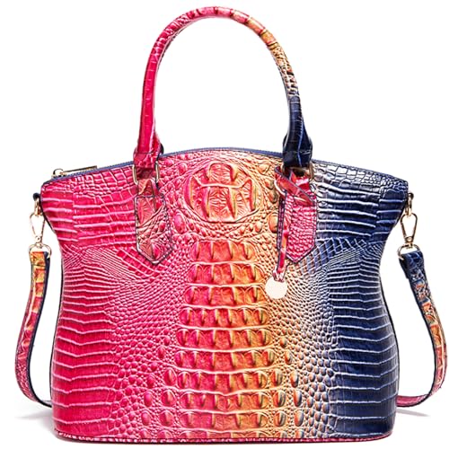 Image of Makcr Joacbv Women Purse Satchel Bag Long Crossbody Classy Tote Bag Top Handle Vegan Leather Ladies Handbags Embossed Pattern