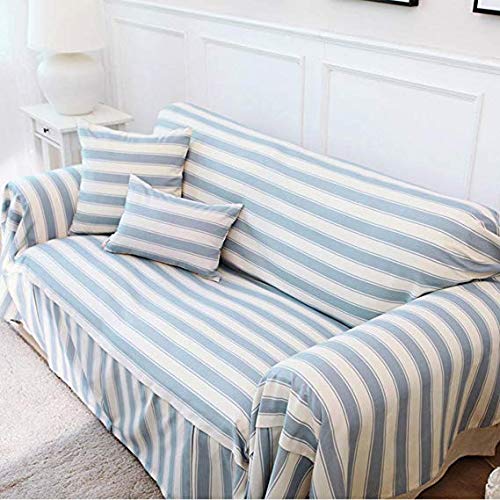 Housse coussin de canapé bleu 360x200cm pour grand salon chic