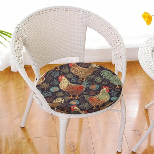 Coussin de siège rond en mousse à mémoire de forme pour salon et balcon - 6