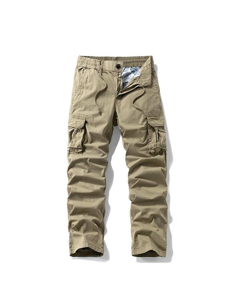 Pantaloni cargo casual larghi multi-tasche vintage americano autunno primavera uomo