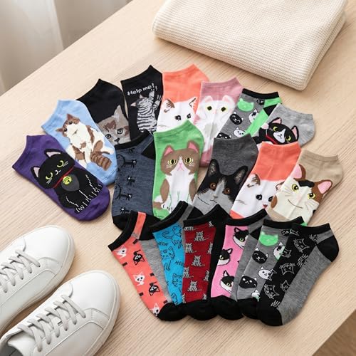 Image of Tipi Toe Women's 20 Pack Colorful Low Cut Socks - Lightweight, Breathable Design for All-Day Comfort Sizes 9-11 /10-13