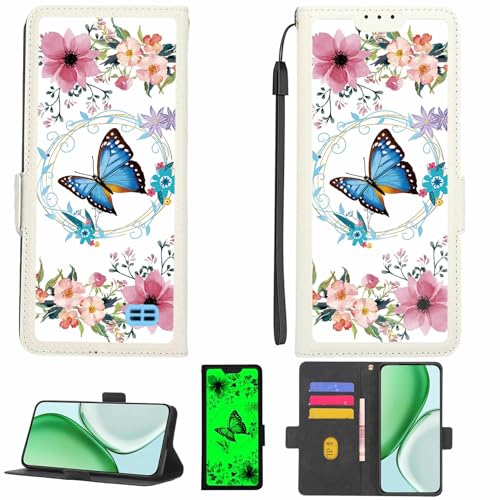 Kinetijy Case Compatible for G-Mee Play 3 Phone Case Flip Cover [with Tempered Glass Screen Protector][RFID Blocking][Luminous Effect] LPT-LHD