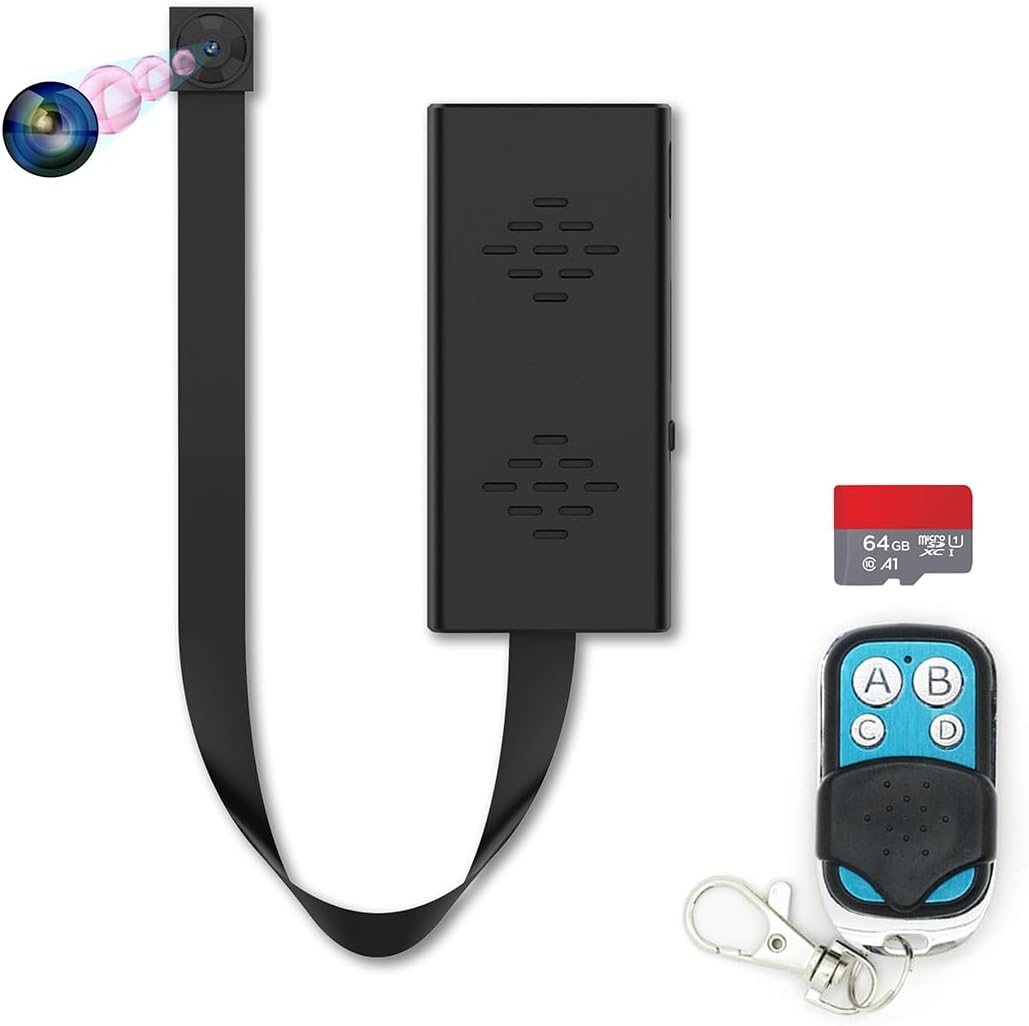 Real Full 4K HD Mini Camera, DIY Module Tiny Wireless Remote Control Small Nanny Body Cam with Free 64G SD Card, Smart Home Surveillance Device for Security(No Wi-Fi) Real Full 4K HD Mini Camera, DIY Module Tiny Wireless Remote Control Small Nanny Body Cam with Free 64G SD Card, Smart Home Surveillance Device for Security(No Wi-Fi)
