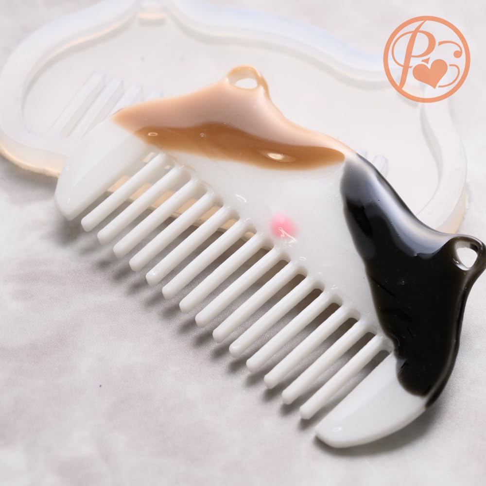 Amazon.co.jp: シリコンモールド 櫛 くし ねこ耳 猫 レジン シリコン