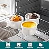 vancasso 8 oz Ramekins with Lid, Porcelain Creme Brulee Souffle Dishes, White Pudding Custard Cups Ramiken for Baking, Dishwasher and Oven Safe, Set of 6 #3