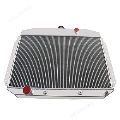 CoolingSky 4 Row All Aluminum Radiator for 1961-1964 Ford F-100 F-250 F-350 Pickup Truck V8 Engines