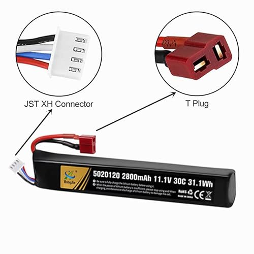 11.1V 2800Mah Airsoft Battery With Deans-T Connector And Usb Charger Cable For Airsoft Guns Airsoft Rifle Water Gel Ball Blaster #TOP2