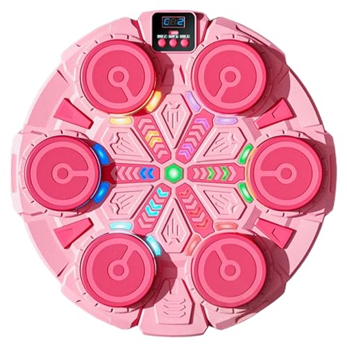 Machine de boxe musicale pour enfants entraîneur frappe à domicile gants LED