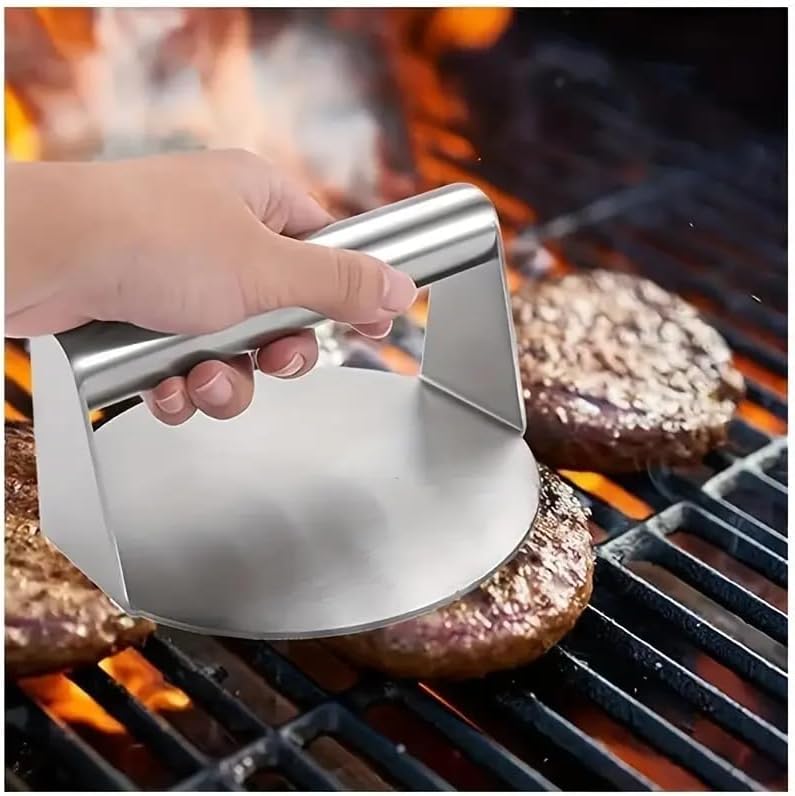Smash Burger Press-Grill Essential, Stainless Steel Non-Stick Sma...