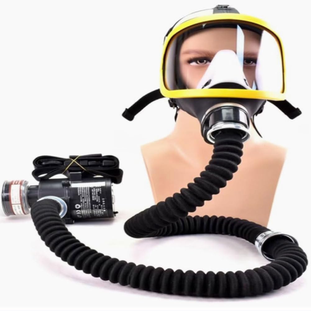 Maschera respiratoria Integrale a spruzzo con Filtro in Silicone per Gas chimici per Polvere da Laboratorio, Saldatura e Vernice